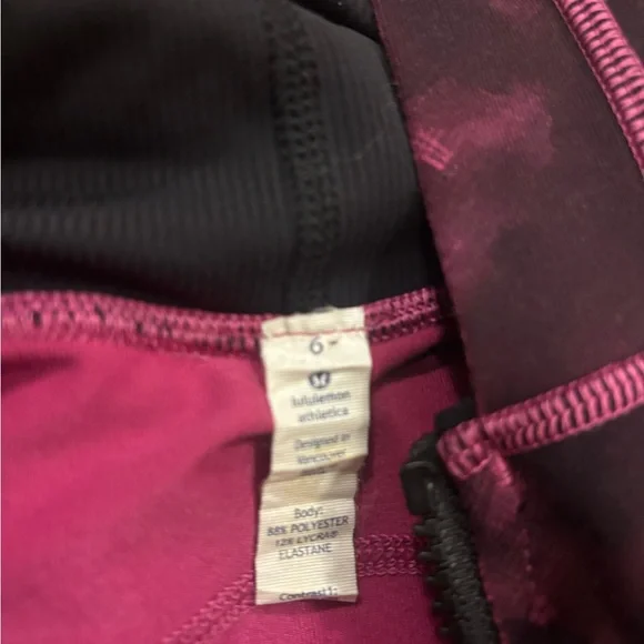 Lululemon Magenta and Black Zip Scuba jacket sweater - Picture 6 of 7